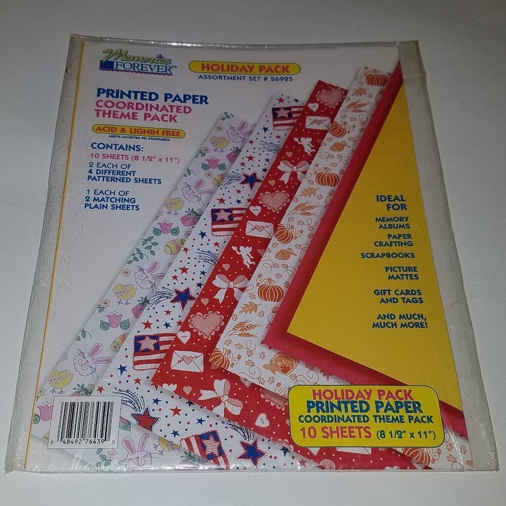 NEW Memories Forever Holiday 10 Scrapbook Pages 8.5x11 Easter Valentine Fall VTG